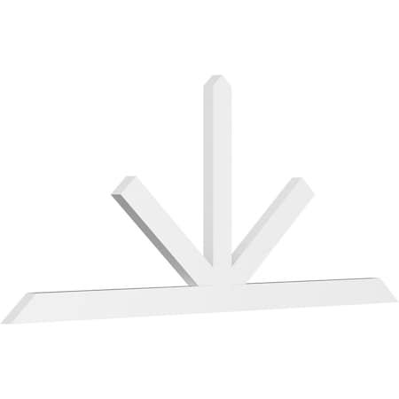Ekena Millwork Saratoga Architectural Grade PVC Gable Bracket, 84"W x 35"H x 2"D x 4"F, 10/12 Pitch GBP084X35X0204SAR00